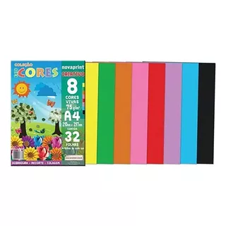  Papel Color Set Criativo A4 75gr Com 32 Folhas