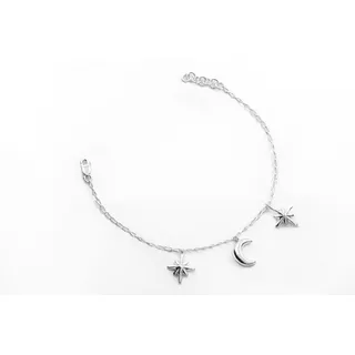 Pulsera Luna Y Estrellas En Plata 925