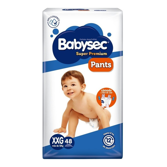 Pañal Babysec Pants Super Premium Talla Xxg 48 Un