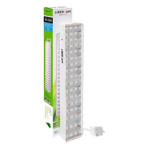 Luces Luz Emergencia 60 Leds Slt Recargable 220v Envios Color Blanco