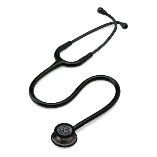 Estetoscopio Littmann Classic Iii negro y gris con acabado ahumado