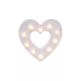 Coração  Luminoso Mdf Luminária Led  Dia Dos Namorados Bodas