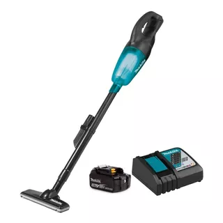 Aspiradora Inalámbrica De 18v Con Cargador Y Batería Makita Color Negro