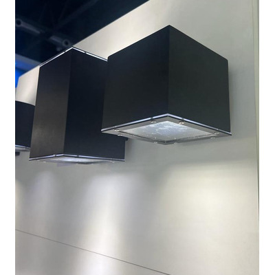 Aplique Unidireccional Aluminio Ar111 Cuadrado Catalina 1 Negro