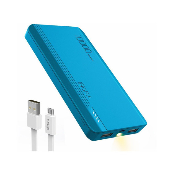 Power Bank Pila Bateria Portatil 10000mah Carga Rapida 1hora Color Azul