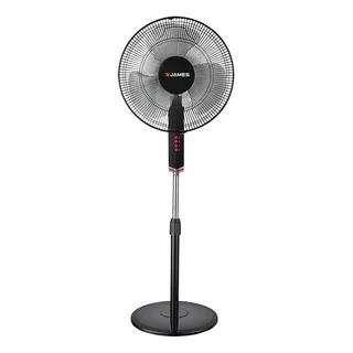 Ventilador De Pie James Vp 170 Bk Negro Con 3 Aspas, 400 mm De Diámetro 220 v