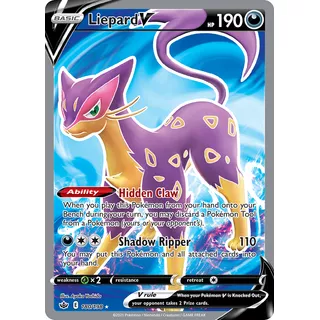 Liepard V 180/198 Chilling Reign Sword & Shield Pokemon Card