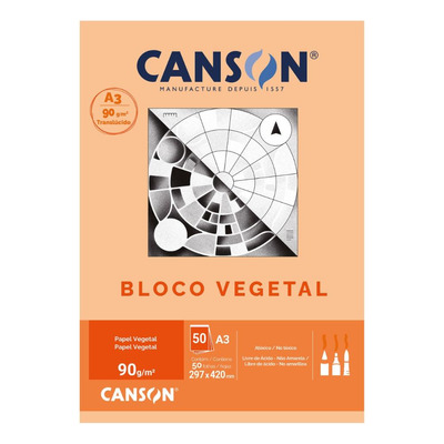 Bloco Vegetal A3 90g 50fls Canson