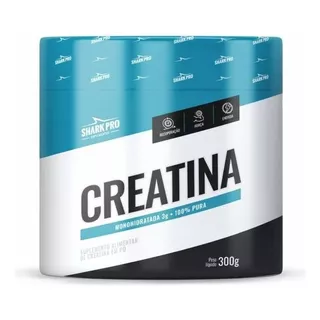 Kit 10x Creatina 300g Shark Pro - Pura 100% Monohidratada