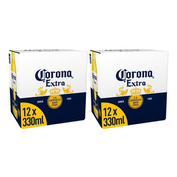 Cerveza Corona Caja 24 Unidades Porron 330ml Importada