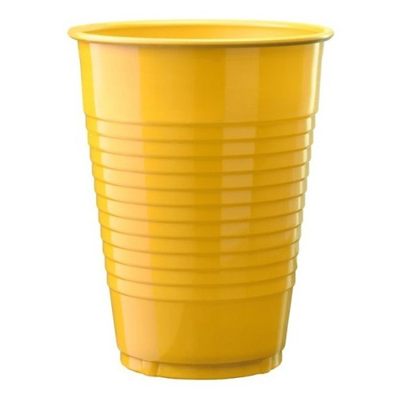 Pack 50 Uds Vaso De Plástico Con Diseño Unicolor