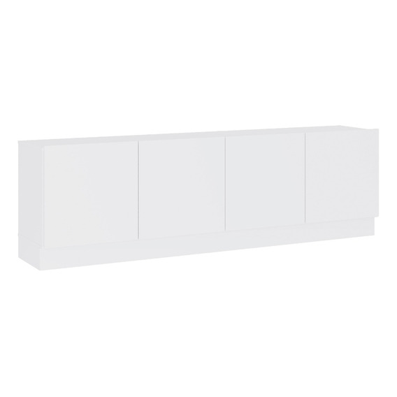 Mueble Para Tv 70  Pulgadas Mind En Mdp 4 Puertas Blanco