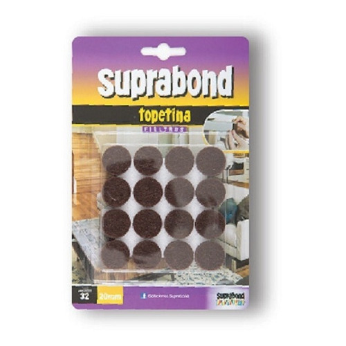 Topetina Suprabond De Fieltro Marrón Circular 20mm