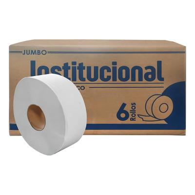 4 Cajas Institucional Papel Higiénico Jum. C/6 Rollos 360m