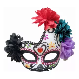 Máscara Mask  Halloween Con Flower Ghost Día De Muertos