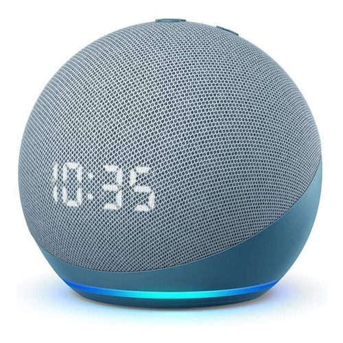 Amazon Echo Dot Echo Dot 4th Gen with clock con asistente virtual Alexa, pantalla integrada twilight blue 110V/240V