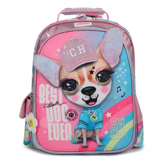 Mochila Espalda 14 Pulgadas Chimola Infantil Niños Escolar Color Dog Diseño De La Tela Estampado