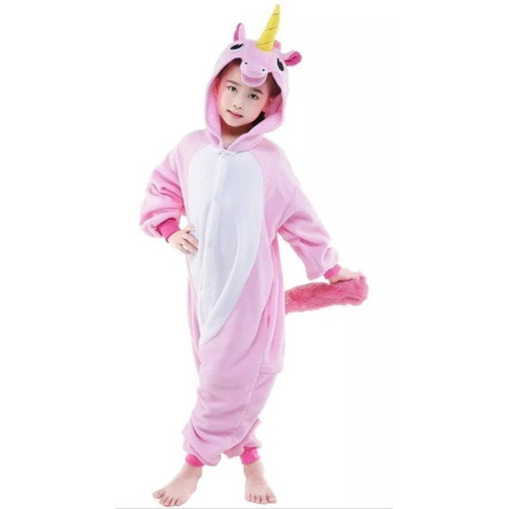 Pijama Unicornio Kigurumi Niños 4 A 12 Años Polar Disfraz