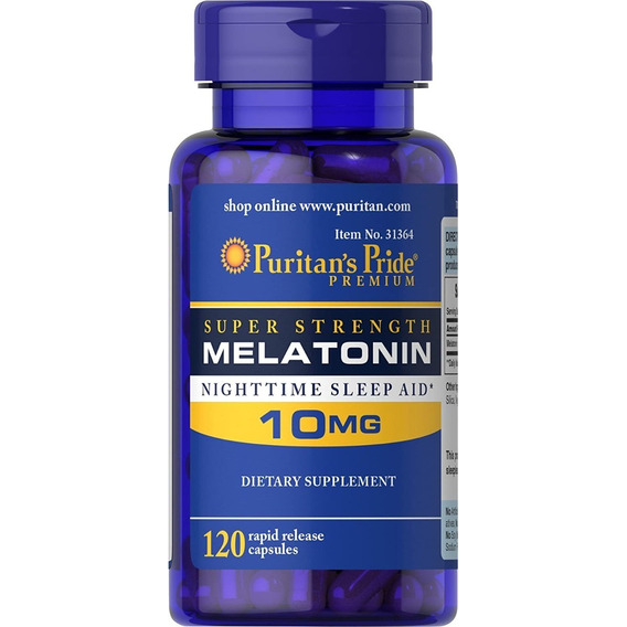 Melatonina 10 Mg, Rápida Liberación Mejora El Descanso 120pz