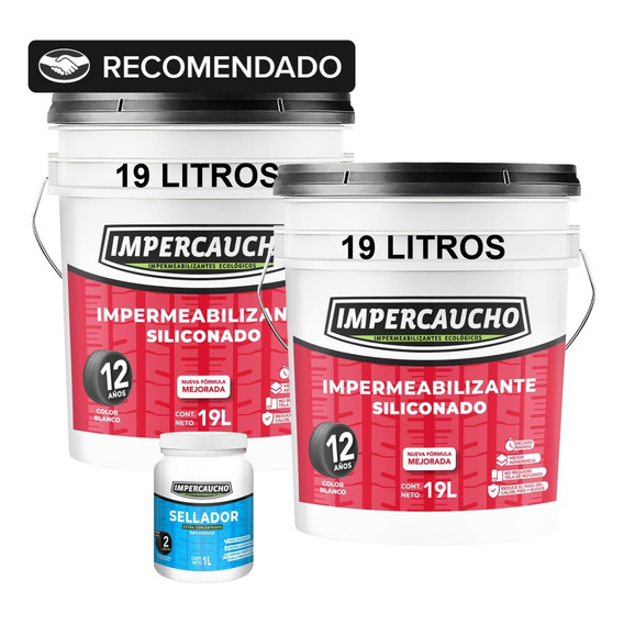 Combo Impermeabilizante Impercaucho + Sellador 40m2