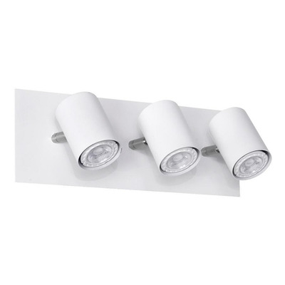 Aplique 3 Luces Recto Blanco Cabezal Movil Apto Led Deco Mks