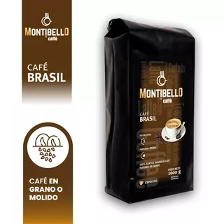 Café En Grano Tostado Montibello Brasil X 1kg Espresso