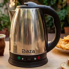 Pava Eléctrica Baza Bzpa-621cl 1,8l 1800w Hervidor Agua Caliente Corte Automático Mate Apagado Seguridad Protección... Plateado