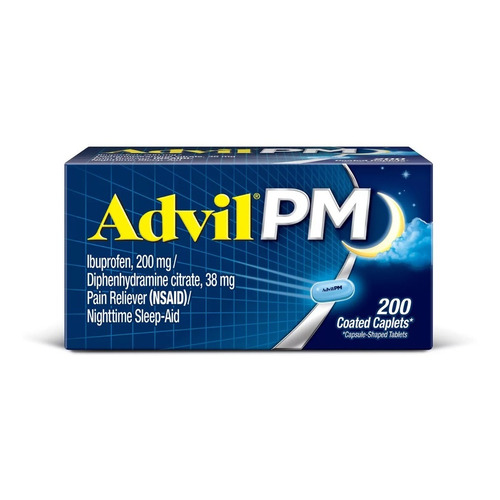 Advil Pm 200 Capsulas Ibuprofeno + Difenhidramina Eg A49 Sabor Nd