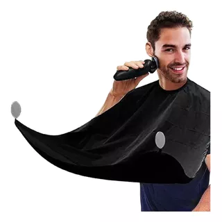 Delantal De Afeitarse Capa Recoge Pelo Chupas Velcro Lavable Color Negro Capa Para Afeitar