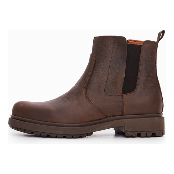 Bota De Cuero Marron Hunt Hombre Boating