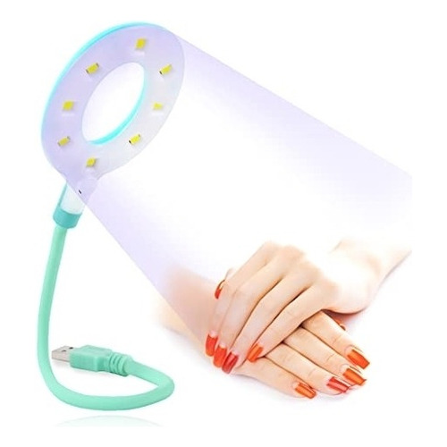 Lámpara Para Uñas Led Con Cable Flexible Y Cuello De Cisne