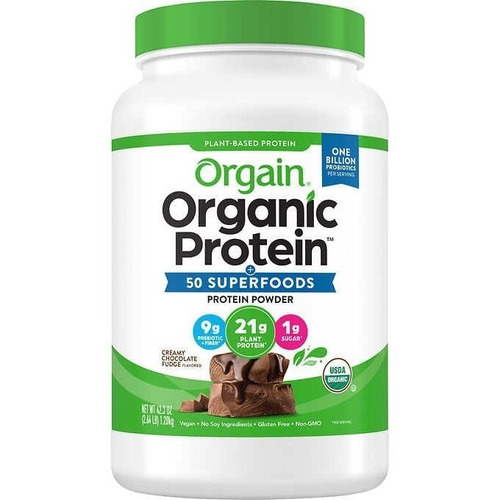 Orgain Proteína Orgánica, Base Plantas, Chocolate  1.20kg