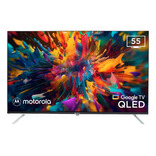 Smart Tv Motorola Google Tv 55 4K Qled HDR + Comando de Voz