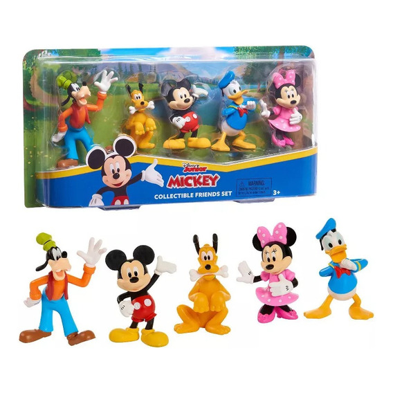 Mickey Mouse Set De 5 Figuras De Muñecos Minnie Donald