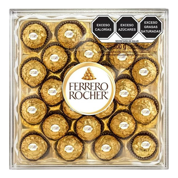 Chocolate Ferrero Rocher Avellana C/24 Piezas Regalo