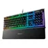 Teclado gamer SteelSeries QWERTY SteelSeries Whisper-Quiet Switch español color negro con luz RGB