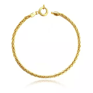 Pulseira Palmeira 3mm Ouro 18k 750