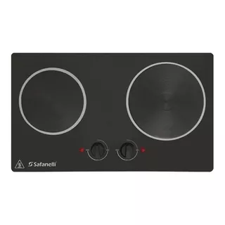 Fogão Cooktop Elétrica Safanelli Gourmet Fogão 2 Placas Preto 127v