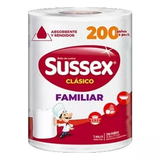 Rollo De Cocina Sussex X 200 Paños Bolson X 12 Unidades Mrf