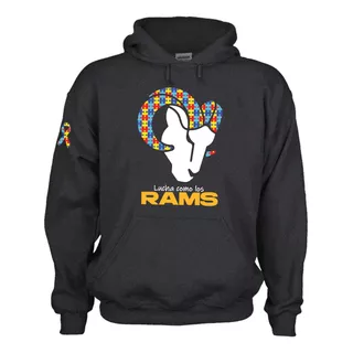 Sudadera Capucha Rams De Los Angeles Nfl Lucha Autismo Msi