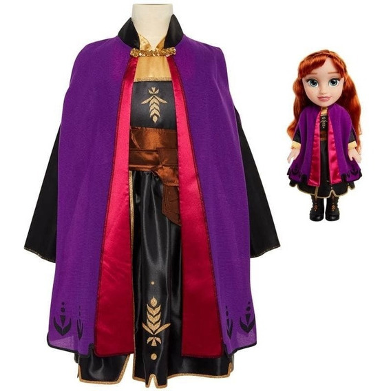 Disney Frozen 2  Anna Muñeca + Disfraz Niñas De 4 A 6 Años  