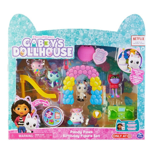 Gabbys Dollhouse Set Cumpleaños De Pandy Patas Con Figuras