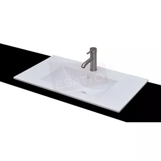 Lavabo De Baño De Submontar Esatto Econokit Filo Grand Satìn Blanco 