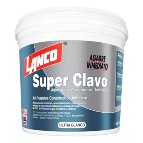 Adhesivo De Montaje 1kg (946ml) Lanco Super Clavo
