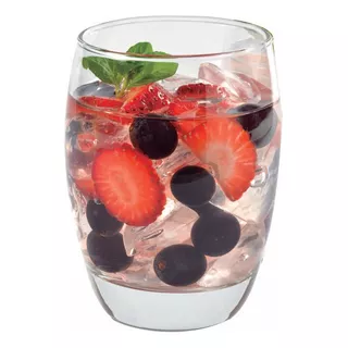 Vaso Vidrio Dubai Rocks Bajo Cristar 357cc Pack X6 Pettish Color Transparente