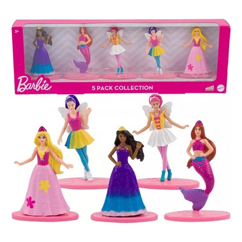 Figuras Mattel Micro Colección Juguete Barbie 5 Muñecas