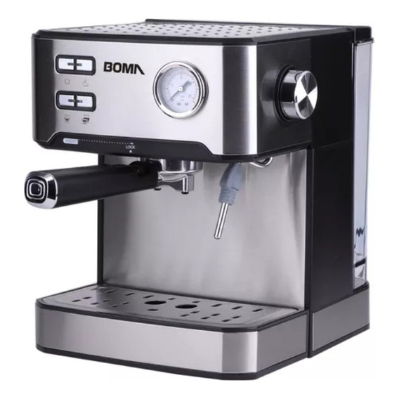 Cafetera Boma 1.6 L, Bomba De Alta Presión, Plateada,bm-6836 Color Plateado