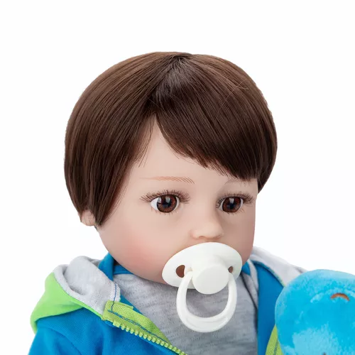 Brastoy Sapo Boneco Bebe Reborn Nino 100% Silicone 48cm