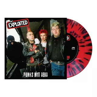 Exploited - Punk's Not Dead Red/ Black Splatter ''7 Ep