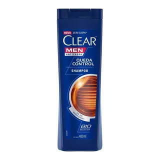  Shampoo Anticaspa Queda Control Masculino 400ml Clear